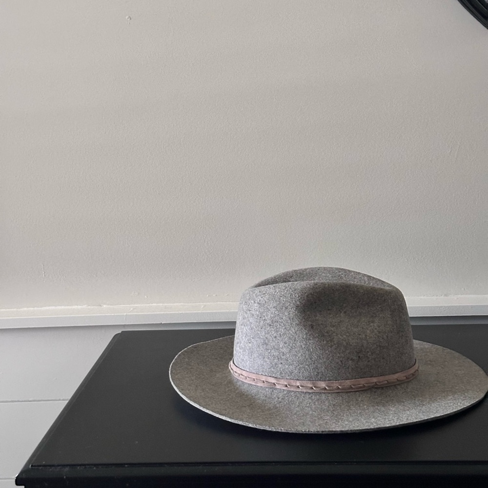 Rag & Bone Pink and Gray Fedora Hat